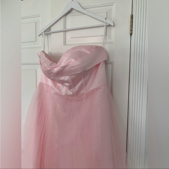 HEBEOS pink poofy prom dress princess strapless Large Medium fairytale - Picture 3 of 5